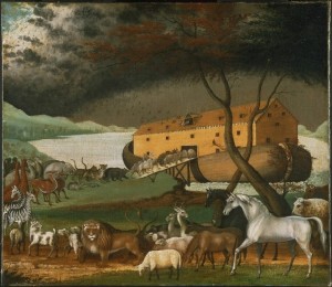 The tale of Noah's Ark may hold a sliver of truth and could have been inspired by a real flood. (painting by Edward Hicks, via Wikimedia Commons)
